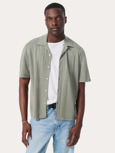 Rag & Bone Men's Avery Zuma Knit Shirt front view