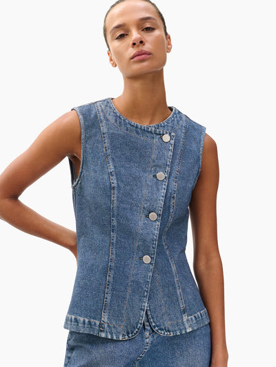 rag & bone women's Woodside Miramar Olivia Vest RC0025F4MPO front view