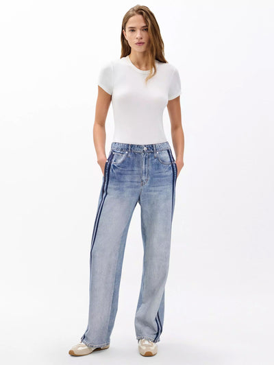 rag & bone women's Coney Miramar Wide-Leg Track Pants RC3625F7MTE full view