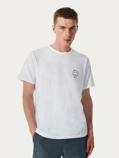 rag & bone men's white Sour Face Embroidered Tee front crop image