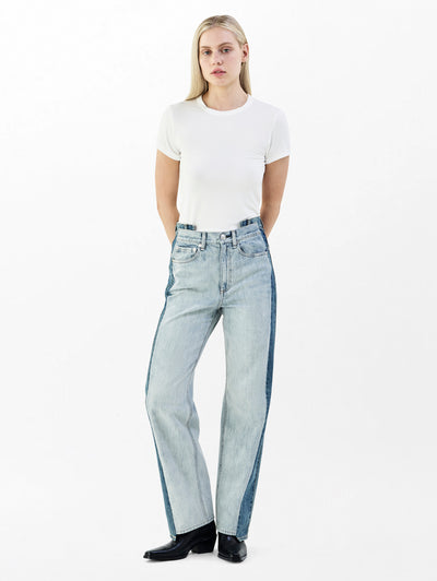 rag & bone women's York Spliced Shea Ankle Relaxed Straight Jeans RJ3825F1RYS full view