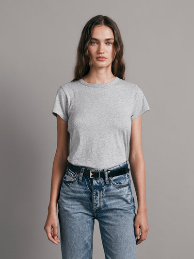 Rag & Bone Grey The Slub Tee Close Up