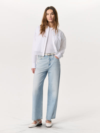 Rag & Bone Light Blue Miramar Sofie Ankle-Length Pant Front View