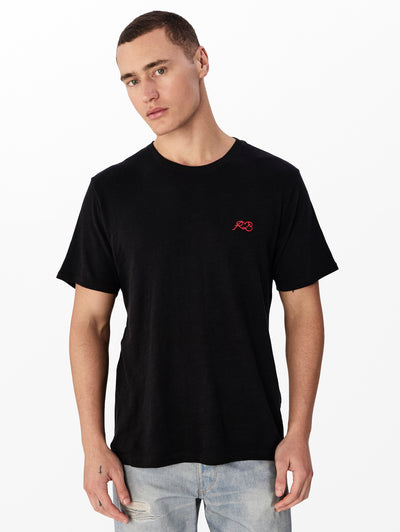 rag & bone men's black Love RB Tee front crop image  view