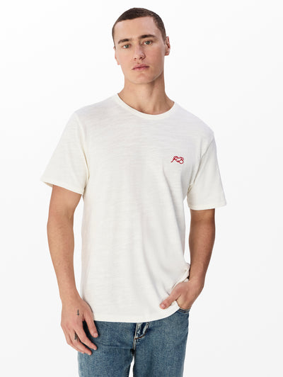 rag & bone men's white Love RB Tee front crop image  view