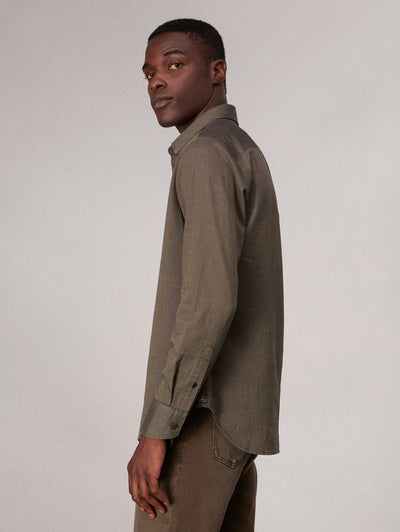 Rag & Bone Army Tomlin Stretch-Cotton Dobby Shirt Side View