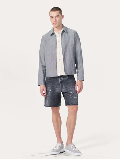 rag & bone men's Black Paint Splatter Miramar Fit 4 Shorts MBW25P9009TRML full view
