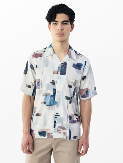rag & bone men's Graphic Paint Avery Printed Shirt MBW25PA025LVML front view