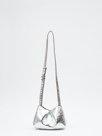 Bloom Small Embossed Metallic Leather Crossbody Bag
