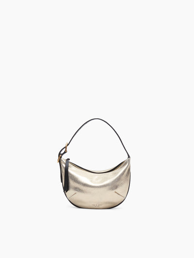 rag & bone women's Gold Mercer Small Leather Hobo ME100901 front view