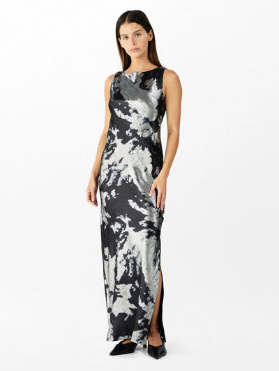 rag & bone women's Silver Multi Margaret Metallic Dress RA0D25F3MVE front view