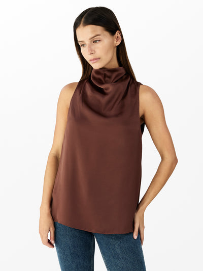rag & bone women's Umber Jana Sleeveless Top RA5M25FSMSW front view