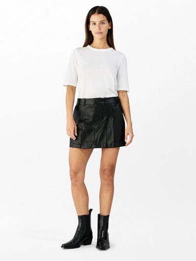 rag & bone women's Black Esme Faux Leather Skort  RA6325FBMFL full view