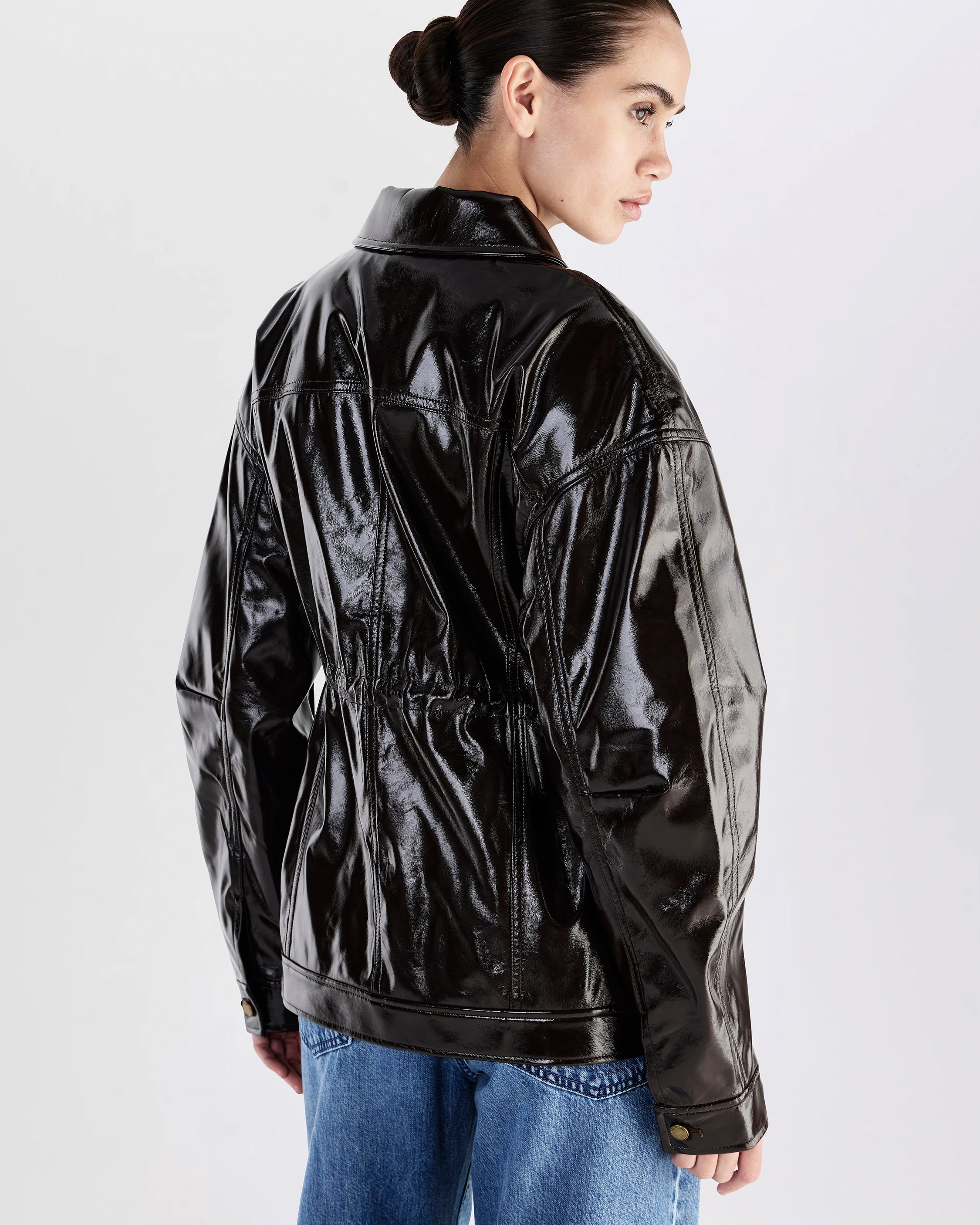 Brown Amy Faux Leather Jacket | rag & bone