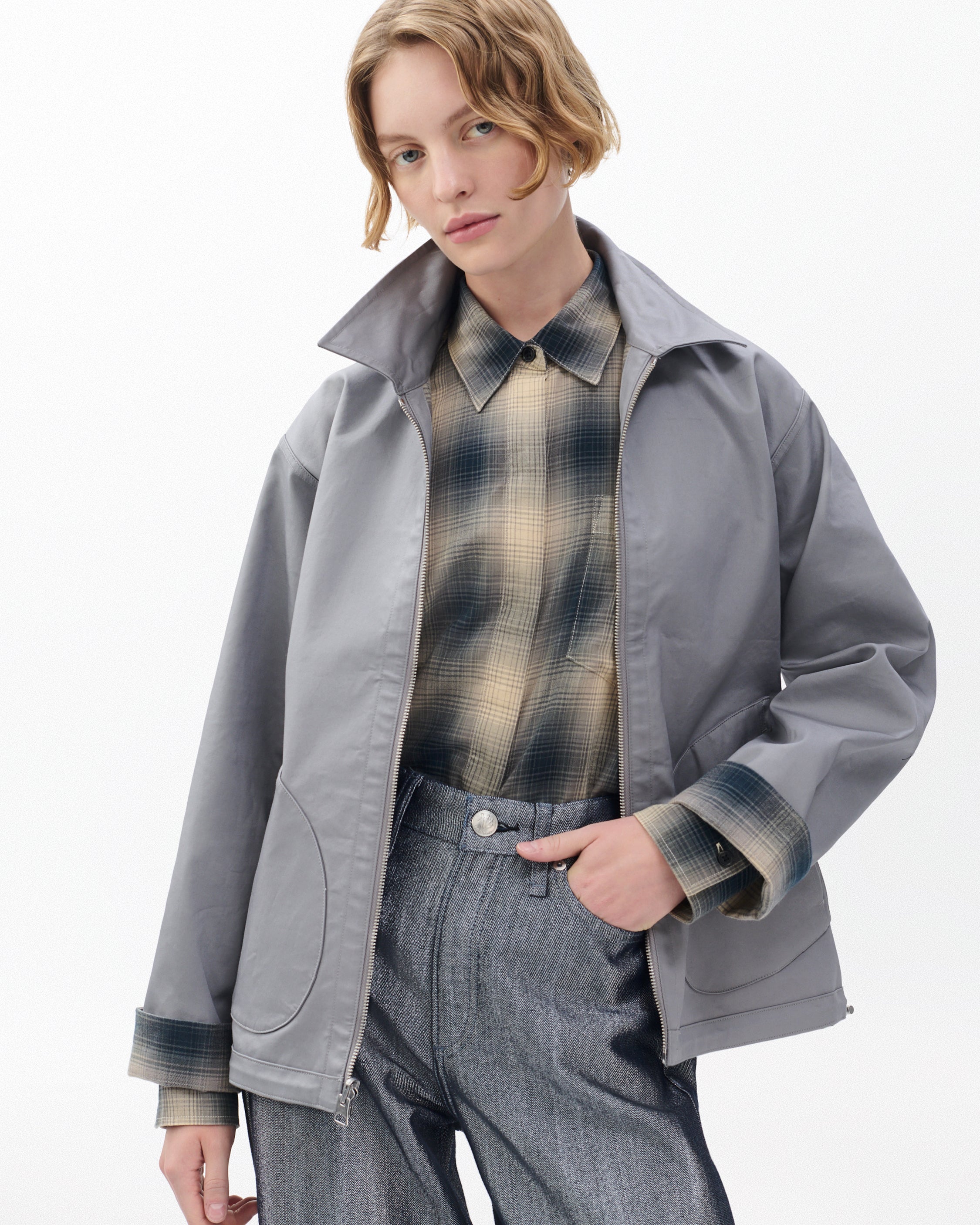 Grey Plaid Carrie Reversible Jacket | rag & bone