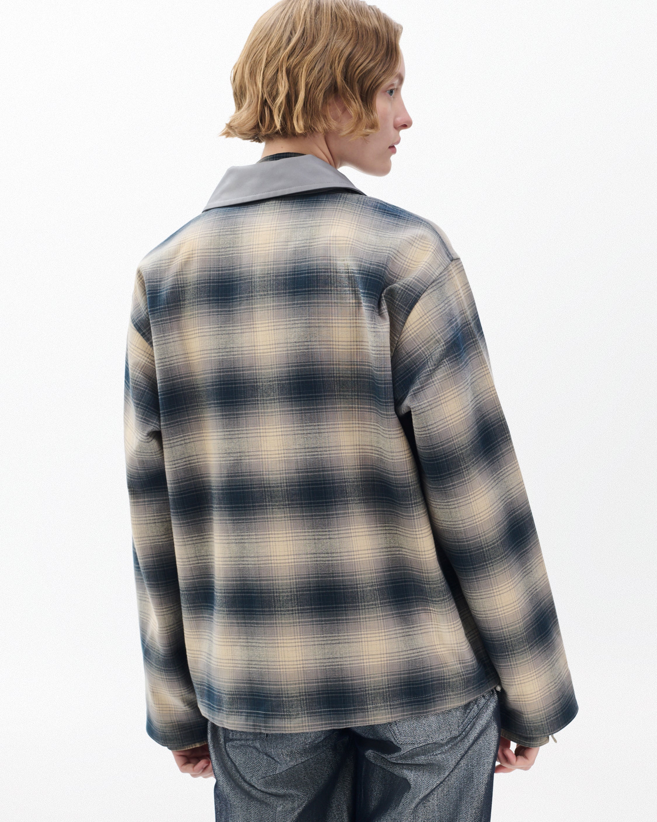 泥酔倶楽部 Reversible  jacket Grey L Grey Plaid Carrie Reversible Jacket | rag & bone