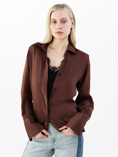 rag & bone women's Umber Venus Lace Cami Blouse RA9525FSMFR front view