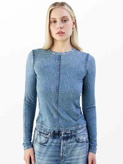 rag & bone women's Tessa Miramar Long Sleeve Tee RC0825FSMKT front view