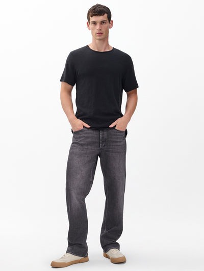 rag & bone men's Faded Black Miramar Fit 4 Straight Pants RD8C25FMMTR full view