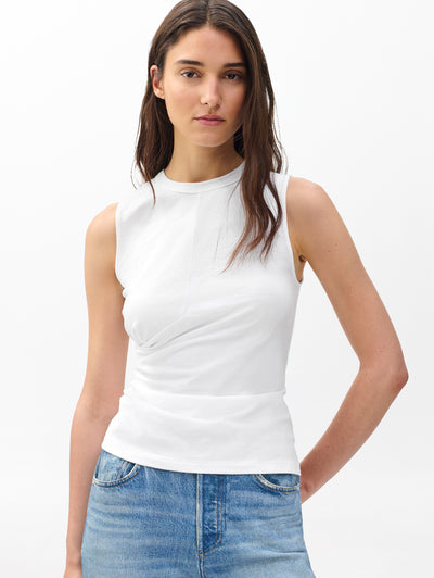 rag & bone women's White Mica Wrap Tank RE5C25FT3MW front view