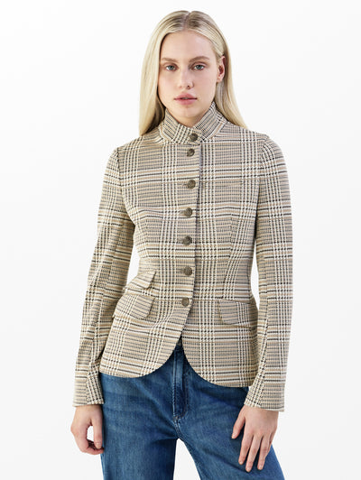 rag & bone women's Tan Multi Slade Blazer RE5G25F41PW front view