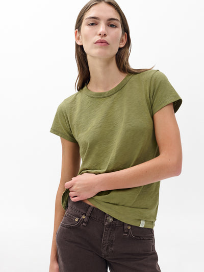 rag & bone women's Olive The Slub Tee RE8C25FT3SW front view