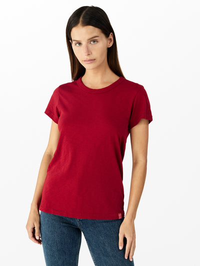 rag & bone women's Ruby The Slub Tee RE8C25FT3SW front view