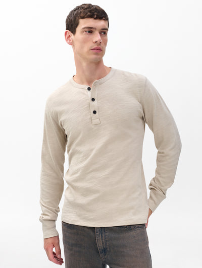 rag & bone men's Dust Classic Flame Henley RF2925FT2FM front view