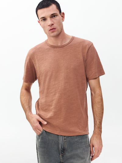 rag & bone men's Rust Classic Flame Tee RF3125FT2FM front view