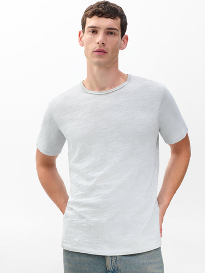 rag & bone men's Grey Ice Classic Flame Tee RF3125FT2FM front view