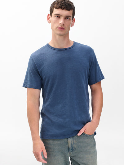 rag & bone men's Worn Indigo Classic Flame Tee RF3125FT2FM front view