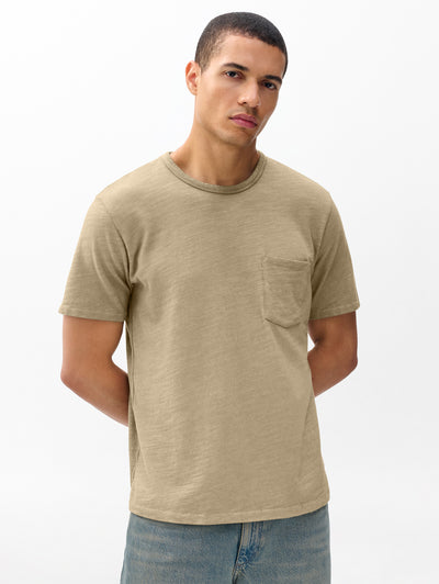rag & bone men's Sage Washed Classic Flame Tee RF5425FT2AM front view