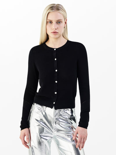 rag & bone women's Black Dina Cardigan RG5325F6MCN front view