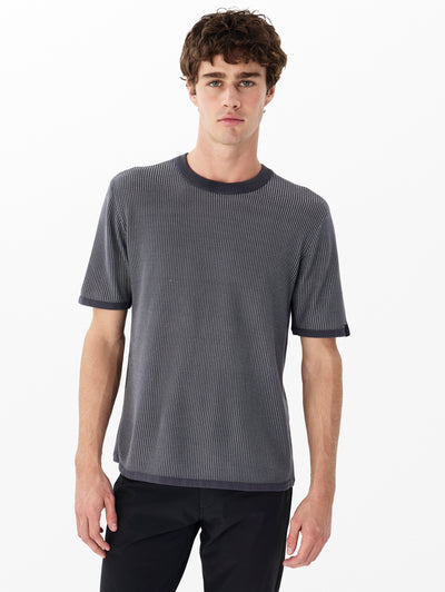 rag & bone men's Wet Iron Harvey Sweater Tee RH3725F6MCO front view