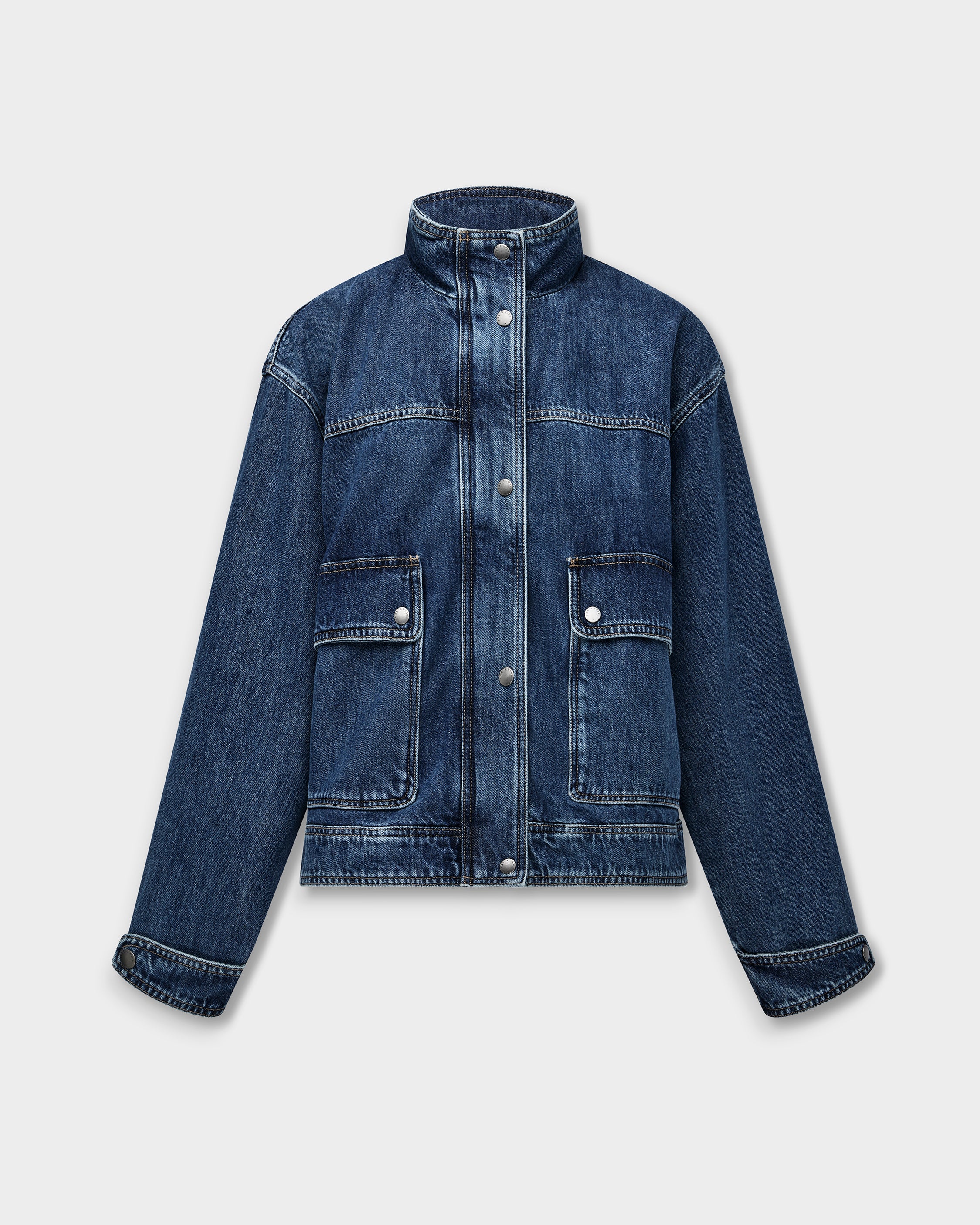 【archive】B-3 denim jacket boa 00S Y2K Easton Sophia Stand Collar Denim Jacket | rag & bone