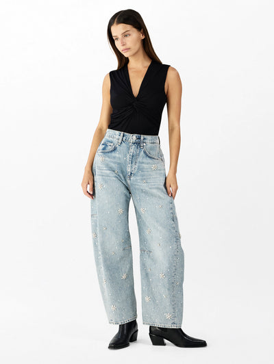 rag & bone women's Bond Jewelled Charlie Ankle Barrel Jeans RJ1625F1RBJ full view