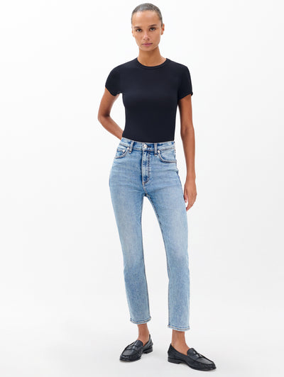 rag & bone women's Nyasa Wren Slim Straight Jeans RJ3025F1XNY full view