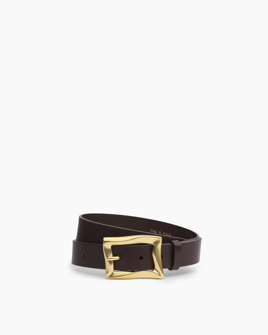 Dark Espresso Waverly Leather Belt | rag & bone display picture 2