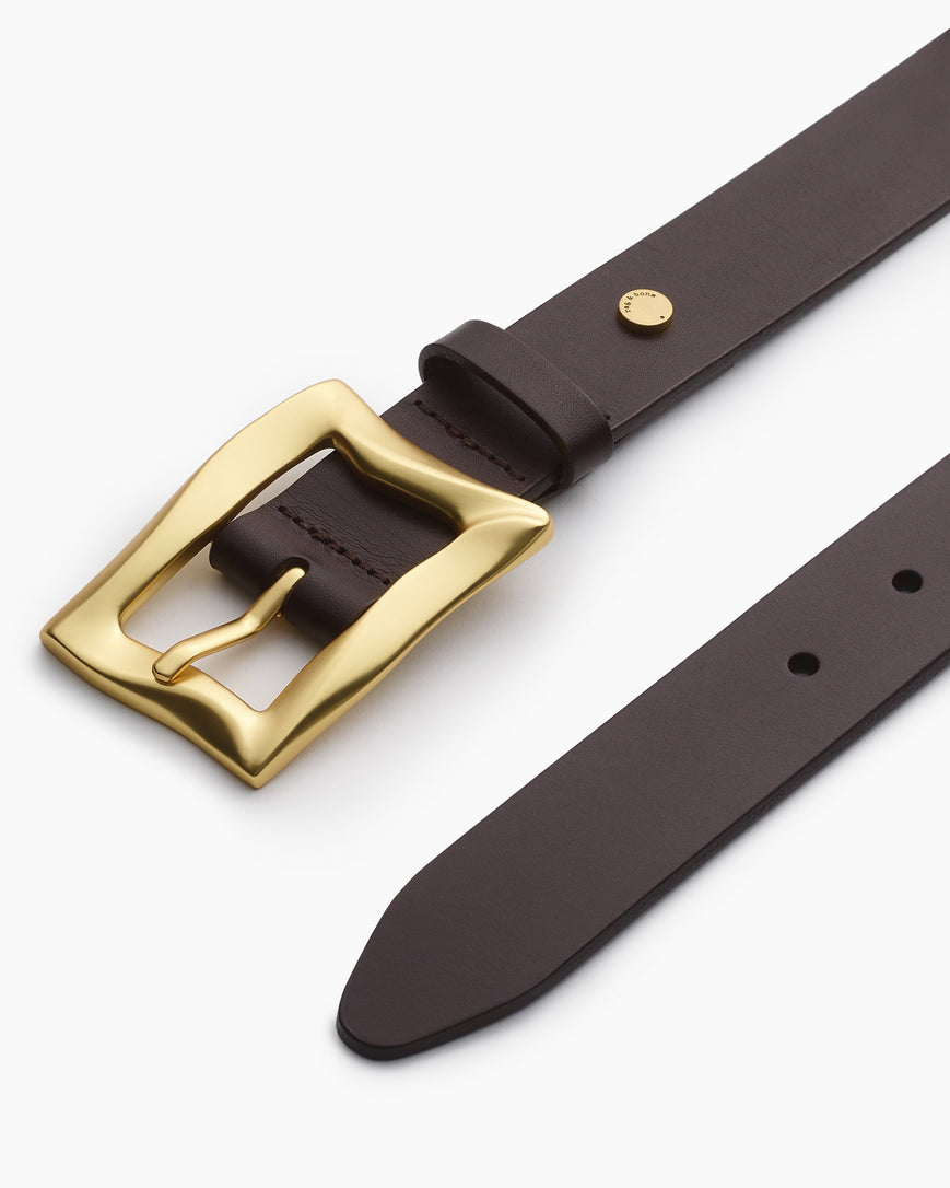 Dark Espresso Waverly Leather Belt | rag & bone display picture 2