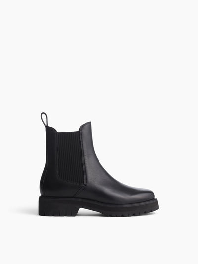 rag & bone women's Black Corey Leather Chelsea Boots RP7625F552L side view