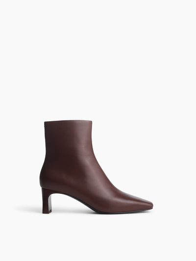 rag & bone women's Mocha Avery Zip Leather Ankle Boots RP8925F572L side view