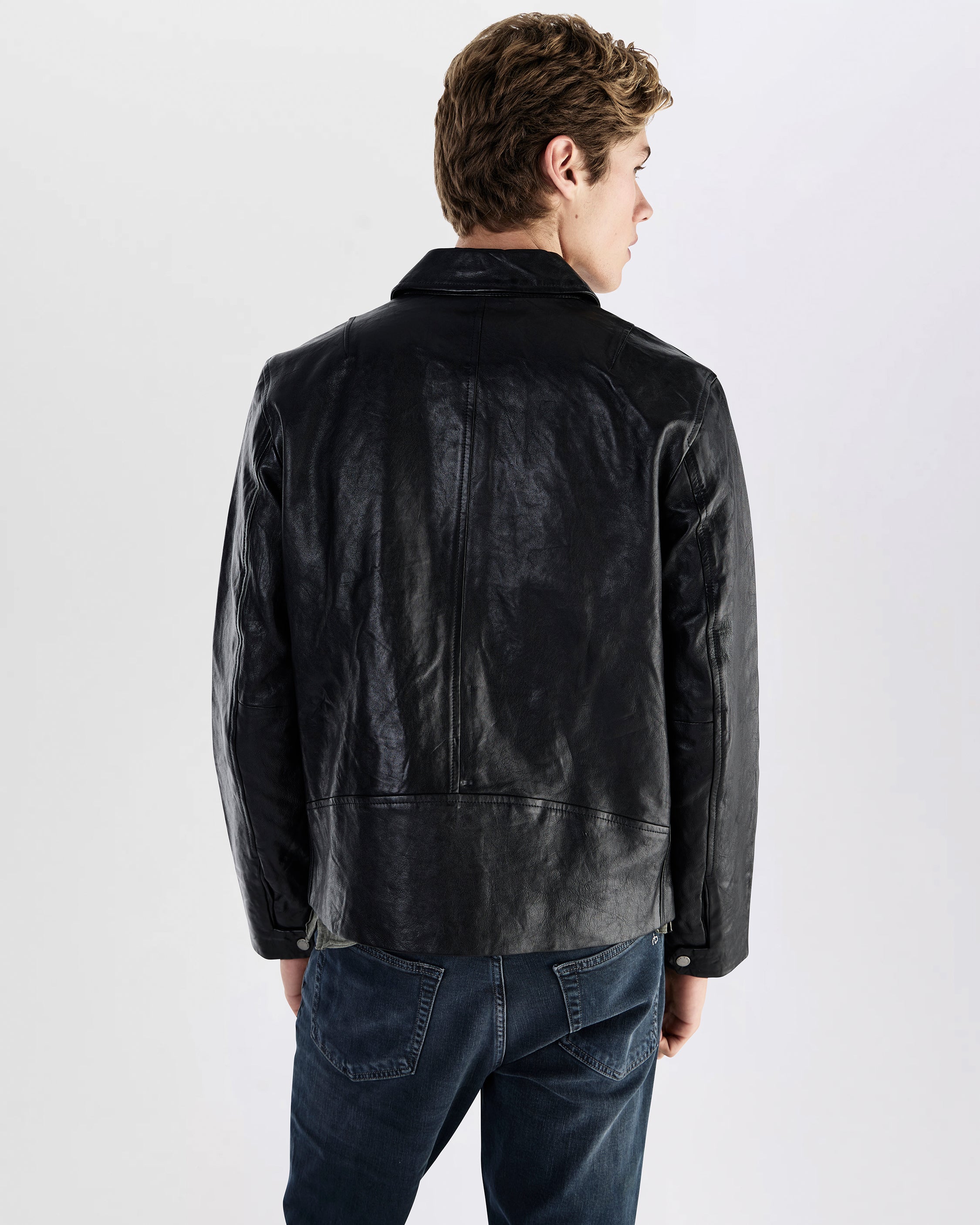Black Melrose Lamb Leather Jacket | rag & bone