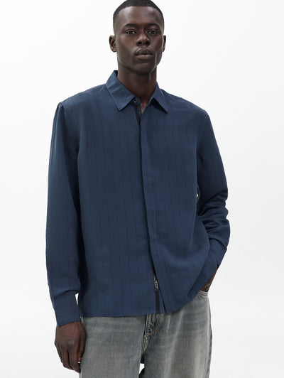 rag & bone men's Salute Dalton Jacquard Shirt RV7I25HSMMM front view