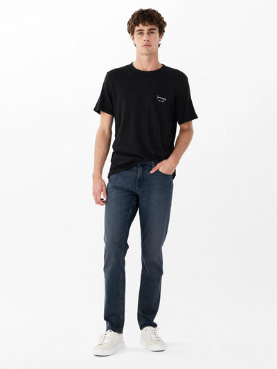 rag & bone men's Graphite Blue Fit 3 Athletic Jeans RX0325F2VGB full view 