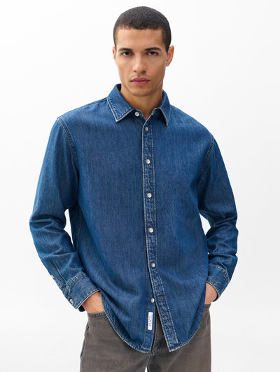 rag & bone men's Kenmore Finch Denim Shirt RX0925FSUKM front view