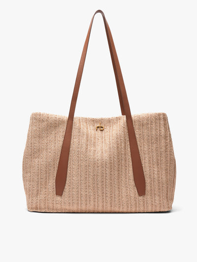 rag & bone women's Natural Chelsea Straw Tote ST101524 front view