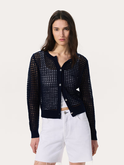 Ezra Open-Knit Cardigan