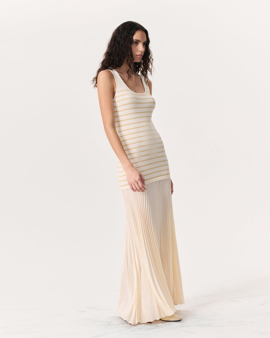 striped tank maxi dress Millie Striped Tank Maxi Dress