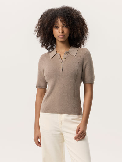 Darcey Cotton Cash Short Sleeve Polo