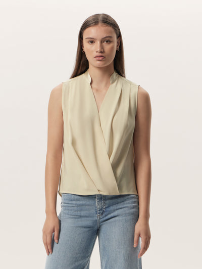 rag & bone women's ivory Meredith Top front crop image view